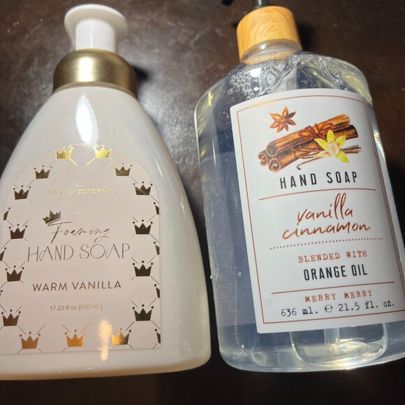 Vanilla Hand Soaps (Vanilla Cinnamon & Warm Vanilla ) (TWO / new / w/a/x) - Picture 1 of 16